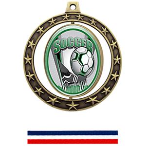 GOLD MEDAL/RED WHITE & BLUE RIBBON