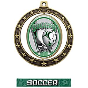 GOLD MEDAL/GRAPHX SOCCER RIBBON