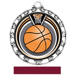 SILVER/MAROON RIBBON