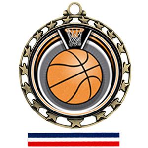 GOLD/(RWB) RED WHITE & BLUE RIBBON