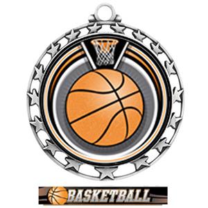 SILVER/ULTIMATE BASKETBALL RIBBON