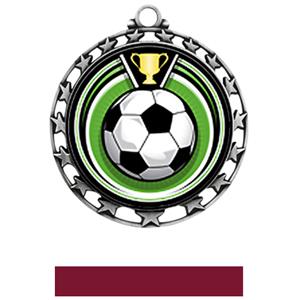SILVER MEDAL/MAROON RIBBON