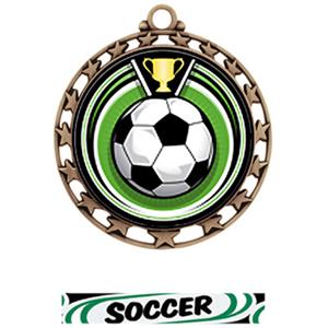 BRONZE MEDAL/DELUXE SOCCER RIBBON