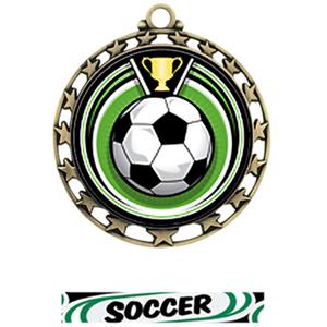 GOLD MEDAL/DELUXE SOCCER RIBBON