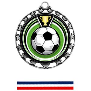 SILVER MEDAL/RED WHITE & BLUE RIBBON