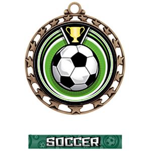 BRONZE MEDAL/GRAPHX  SOCCER RIBBON