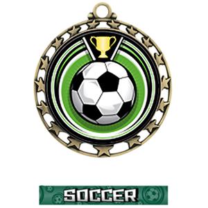 GOLD MEDAL/GRAPHX  SOCCER RIBBON