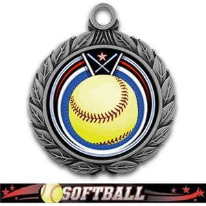 SILVER/ULTIMATE SOFTBALL RIBBON