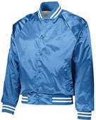 Augusta Satin Baseball Jacket/Striped Trim Augusta Satin Baseball Jacket/Striped Trim