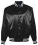 Augusta Satin Baseball Jacket/Striped Trim