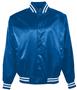 Augusta Satin Baseball Jacket/Striped Trim