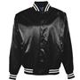 Augusta Youth Satin Baseball Jacket/Striped Trim