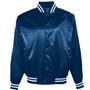 Augusta Youth Satin Baseball Jacket/Striped Trim