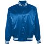 Augusta Youth Satin Baseball Jacket/Striped Trim