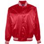 Augusta Youth Satin Baseball Jacket/Striped Trim