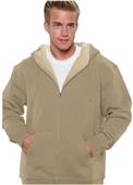 Vos Men's Full Zip Sherpa Lining Hoodie