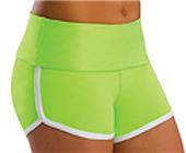 Low Rise Roll Top Lime Green Cheerleaders Shorts