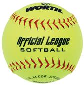 Worth 11" Official League Dura-Hyde Softballs
