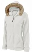 Charles River Womens Faux Fur Trim Fleece Hoodie