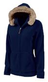 Charles River Womens Faux Fur Trim Fleece Hoodie Charles River Womens Faux Fur Trim Fleece Hoodie