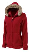 Charles River Womens Faux Fur Trim Fleece Hoodie Charles River Womens Faux Fur Trim Fleece Hoodie
