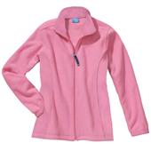 Womens Voyager Fleece Jacket Pink Cancer Awareness