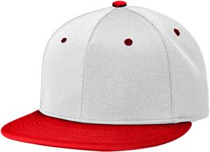(COMBO) WHITE CROWN/RED VISOR