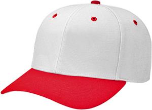 (COMBO) WHITE CROWN/RED VISOR