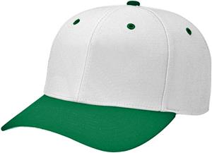 (COMBO) WHITE CROWN/DK GREEN VISOR