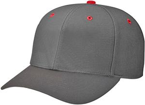 (CONTRAST) BLACK CROWN/RED BUTTON/EYELETS