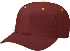 (CONTRAST) MAROON CROWN/GOLD BUTTON/EYELETS