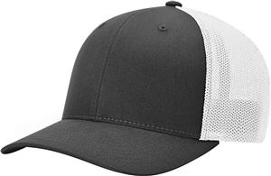 (STAND.) BLACK CROWN & VISOR/WHITE BACK