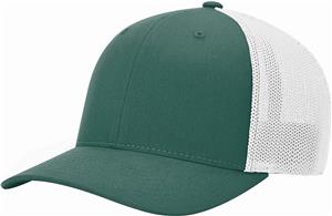 (STAND.) DK GREEN CROWN & VISOR/WHITE BACK