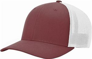 (STAND.) MAROON CROWN & VISOR/WHITE BACK