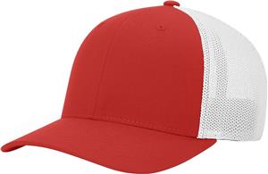 (STAND.) RED CROWN & VISOR/WHITE BACK