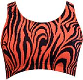 Gem Gear Orange Zebra Racer Back Sports Bra