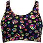 Multicolor Volleyballs Racer Back Sports Bra