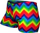 Gem Gear Tie Dye Compression Zig Zag Print Shorts