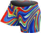 Gem Gear Compression Red & Blue Aurora Shorts
