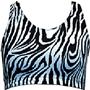 Gem Gear Blk/White Zebra Racer Back Sports Bra