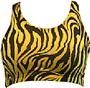 Gem Gear Gold Zebra Racer Back Printed Sports Bra