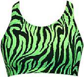 Gem Gear Green Zebra Racer Back Sports Bra Gem Gear Green Zebra Racer Back Sports Bra