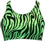 Gem Gear Green Zebra Racer Back Sports Bra
