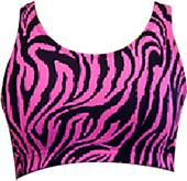 Gem Gear Pink Zebra Racer Back Sports Bra