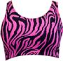 Gem Gear Pink Zebra Racer Back Sports Bra