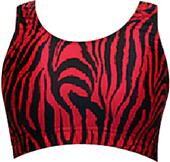 Gem Gear Red Zebra Racer Back Sports Bra Gem Gear Red Zebra Racer Back Sports Bra