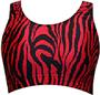 Gem Gear Red Zebra Racer Back Sports Bra
