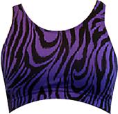 Gem Gear Purple Zebra Racer Back Sports Bra Gem Gear Purple Zebra Racer Back Sports Bra