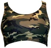 Gem Gear Green Camouflage Racer Back Sports Bra Gem Gear Green Camouflage Racer Back Sports Bra