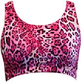 Gem Gear Pink Leopard Racer Back Sports Bra Gem Gear Pink Leopard Racer Back Sports Bra